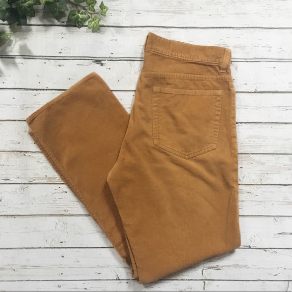J. Crew Other - J. Crew Mustard Brown Corduroy Slim Straight Pants